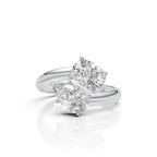 Pear Duo Moissanite Ring