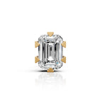 Emerald Cut Six-Prong Diamond Stud (1 PC)