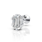 Emerald Cut Six-Prong Diamond Stud (1 PC)