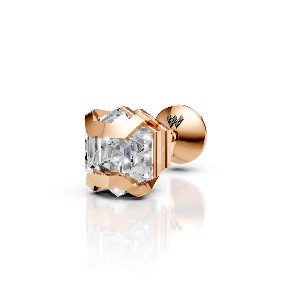 Hexagon Diamond Bar Claw Stud (1 PC)