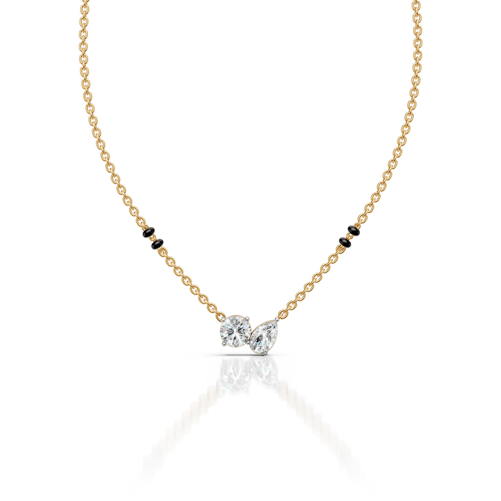 Round & Pear Diamond Mangalsutra
