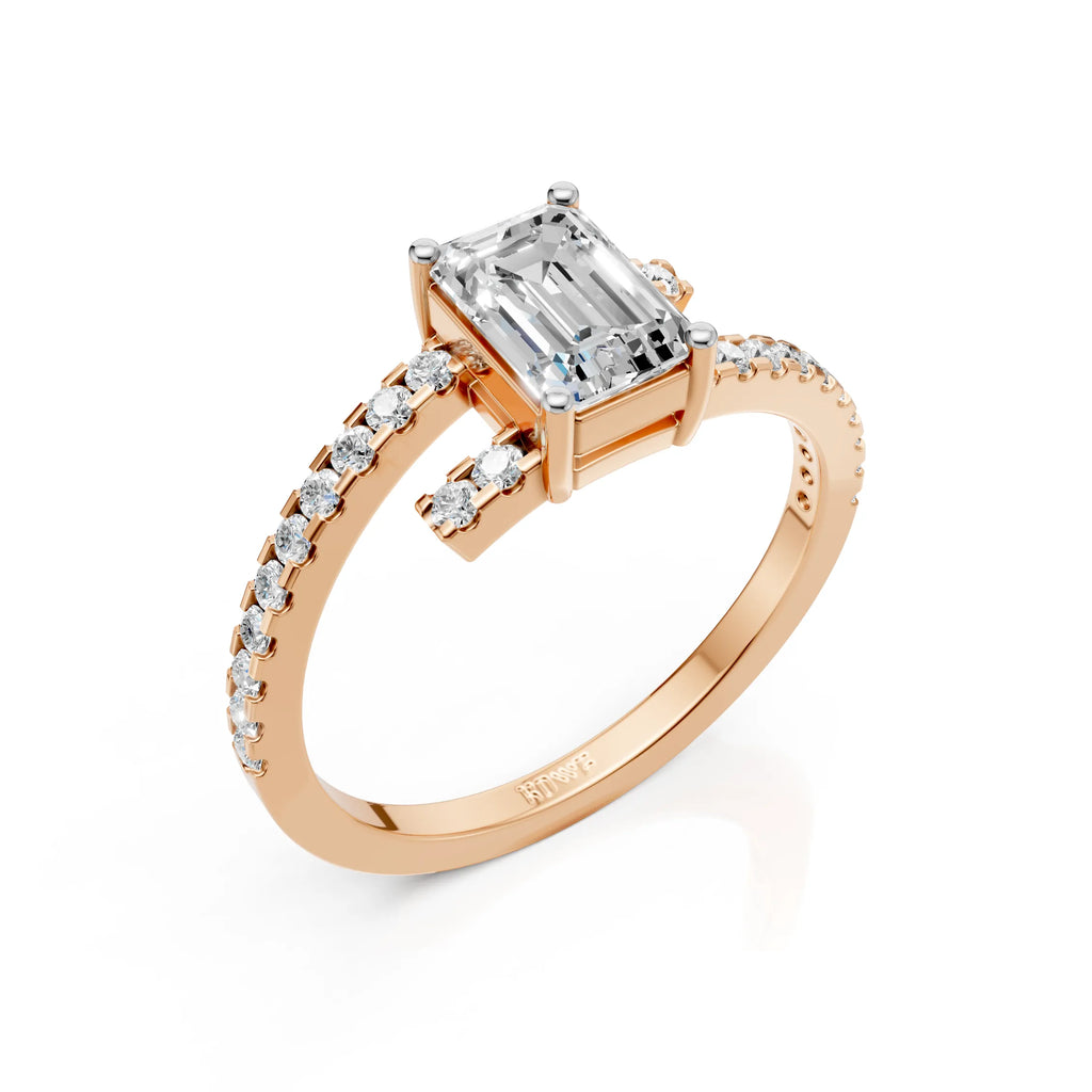 Emerald Cut Diamond Solitaire Ring