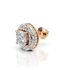 Cushion Cut Diamond Halo Stud Earring (1 PC)
