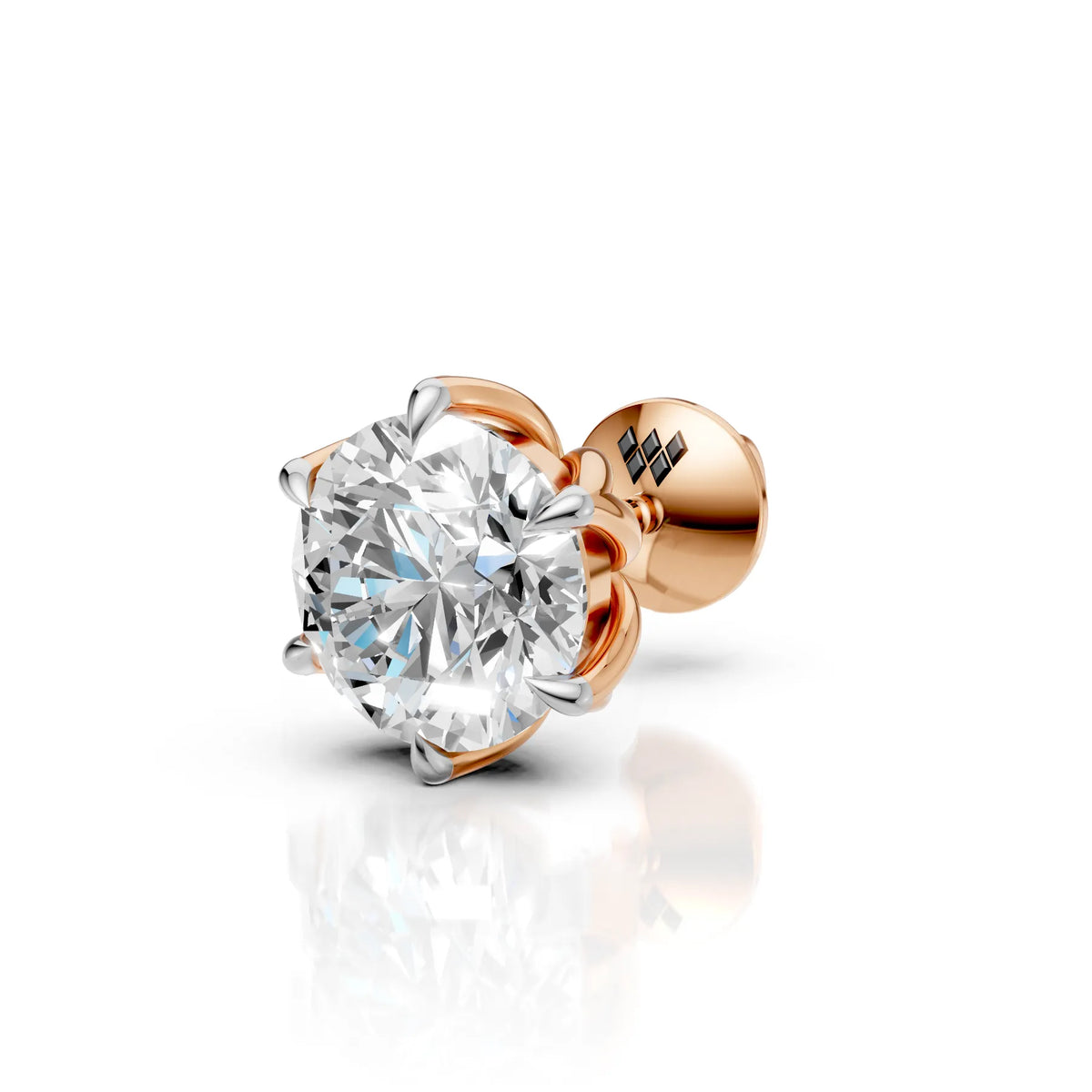 Classic Round Diamond Eight-Prong Stud