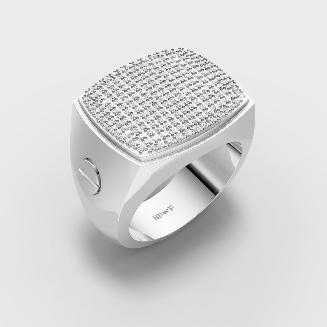 Bold Square Ring in Premium