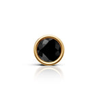 Round Black Bezel Stud ( 1 PC)