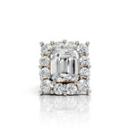 Royal Emerald Cut Diamond Cluster Ring