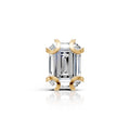 Emerald Cut Crescent Claw Stud (1 PC)