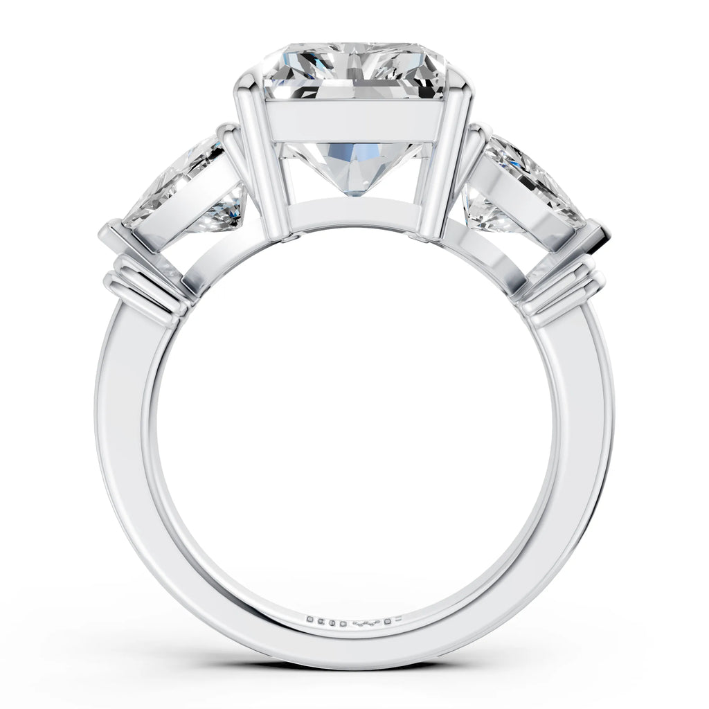 Princess Cut Three Stone Diamond Ring