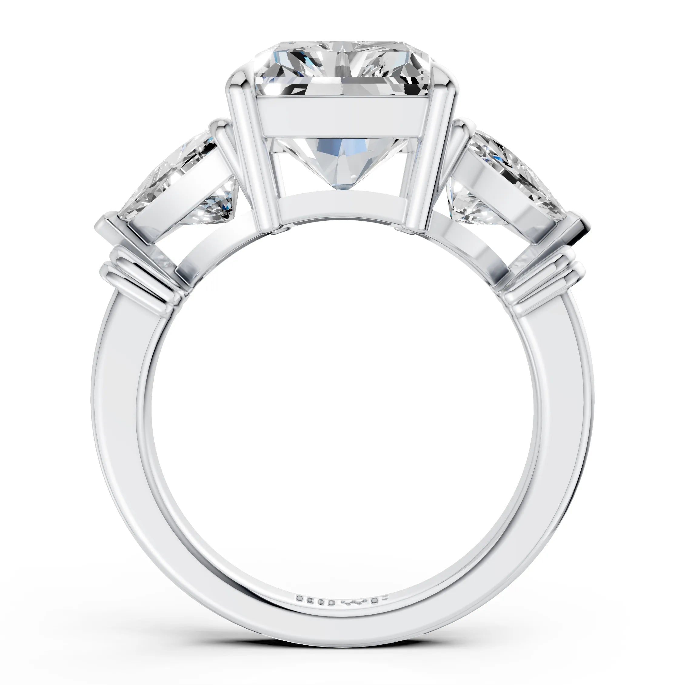 Princess Cut Three Stone Diamond Ring