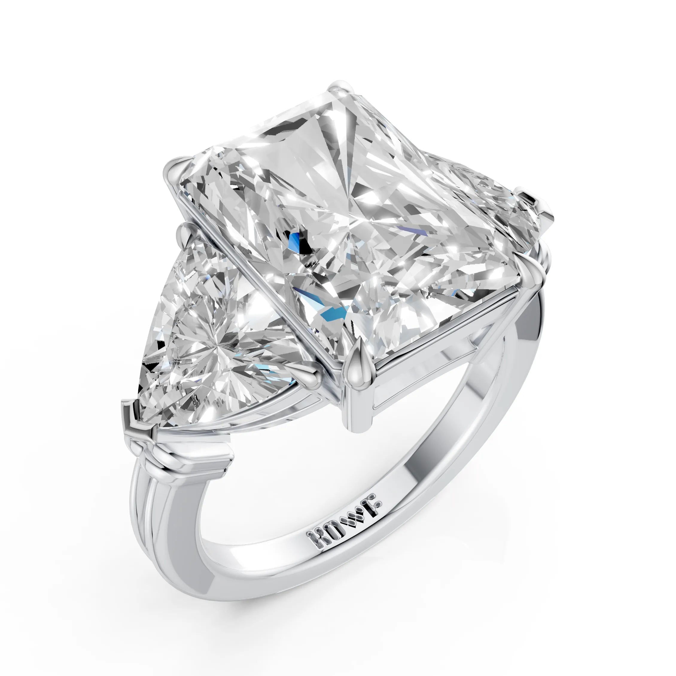 Princess Cut Three Stone Diamond Ring