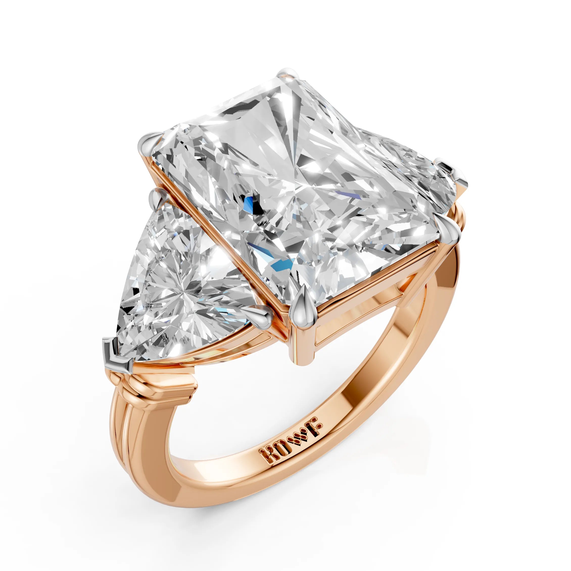 Princess Cut Three Stone Diamond Ring