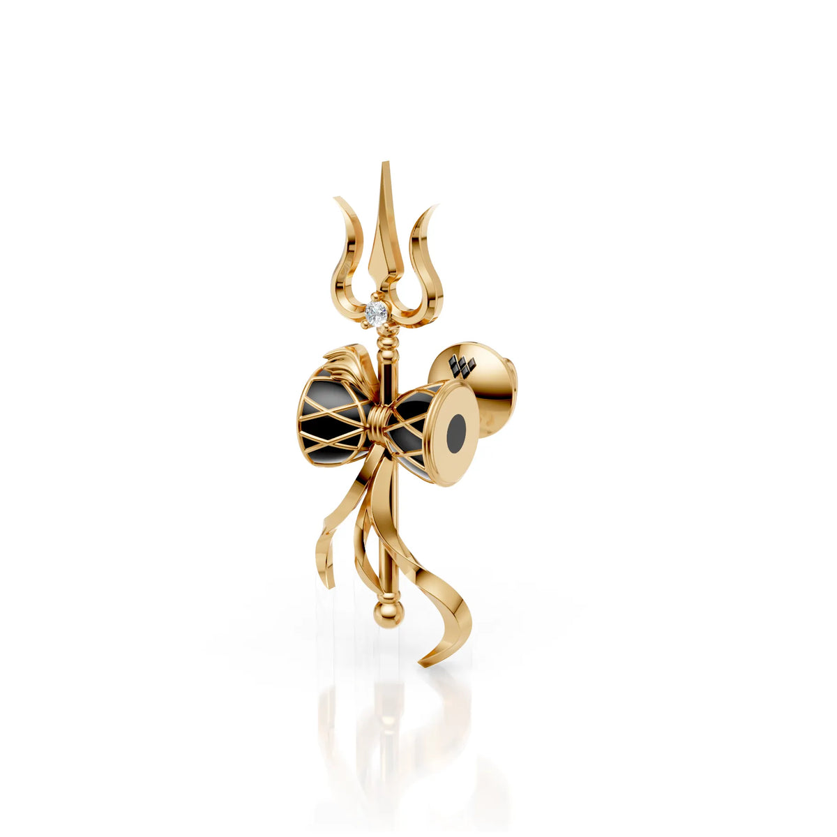 Mahadev Trishul Damru Stud (1 PC)