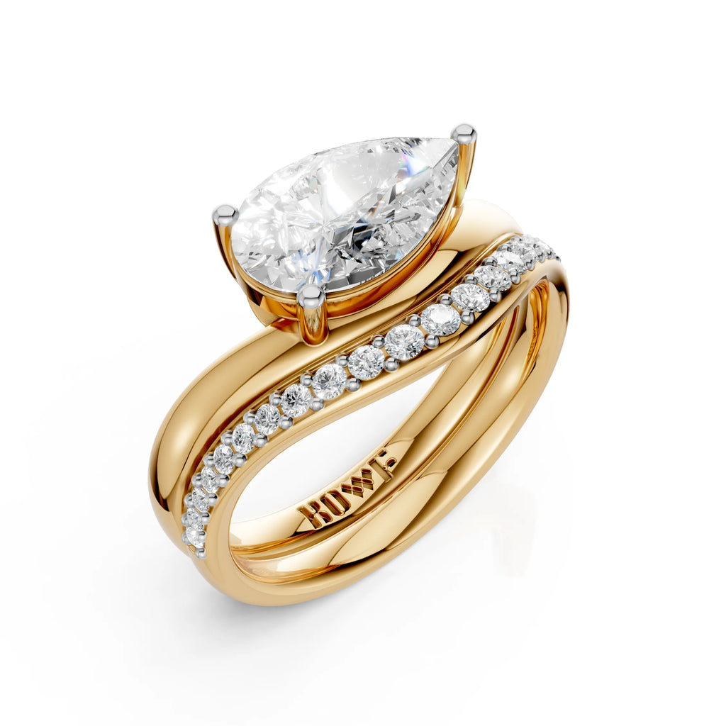 Infinity Twist Marquise Diamond Ring