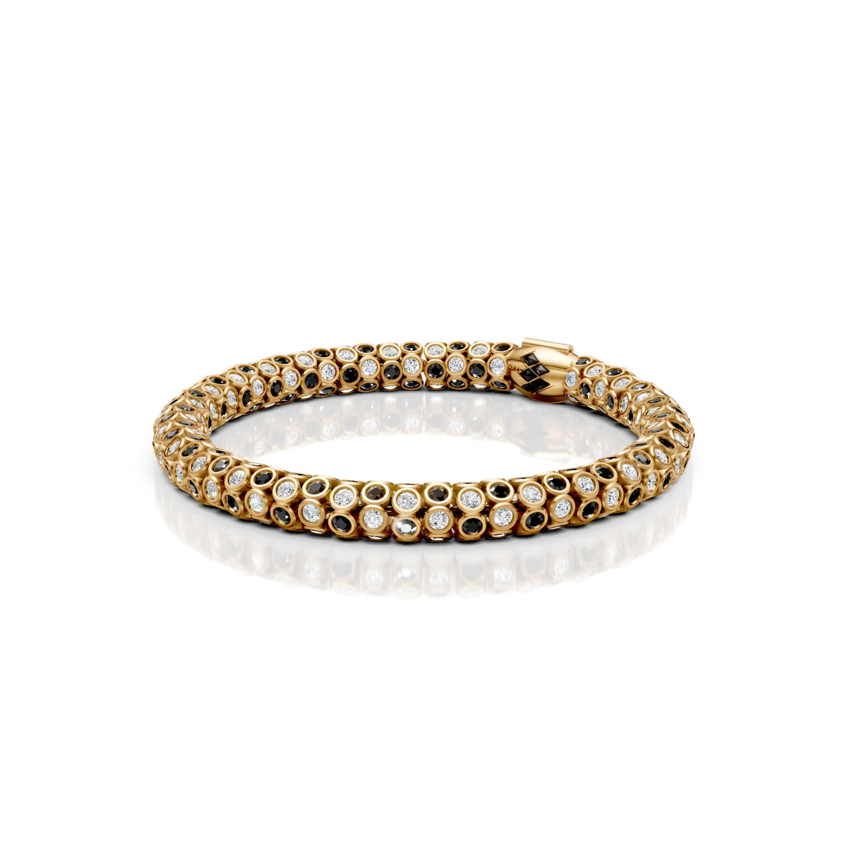 Black & White Diamond Rope Bracelet