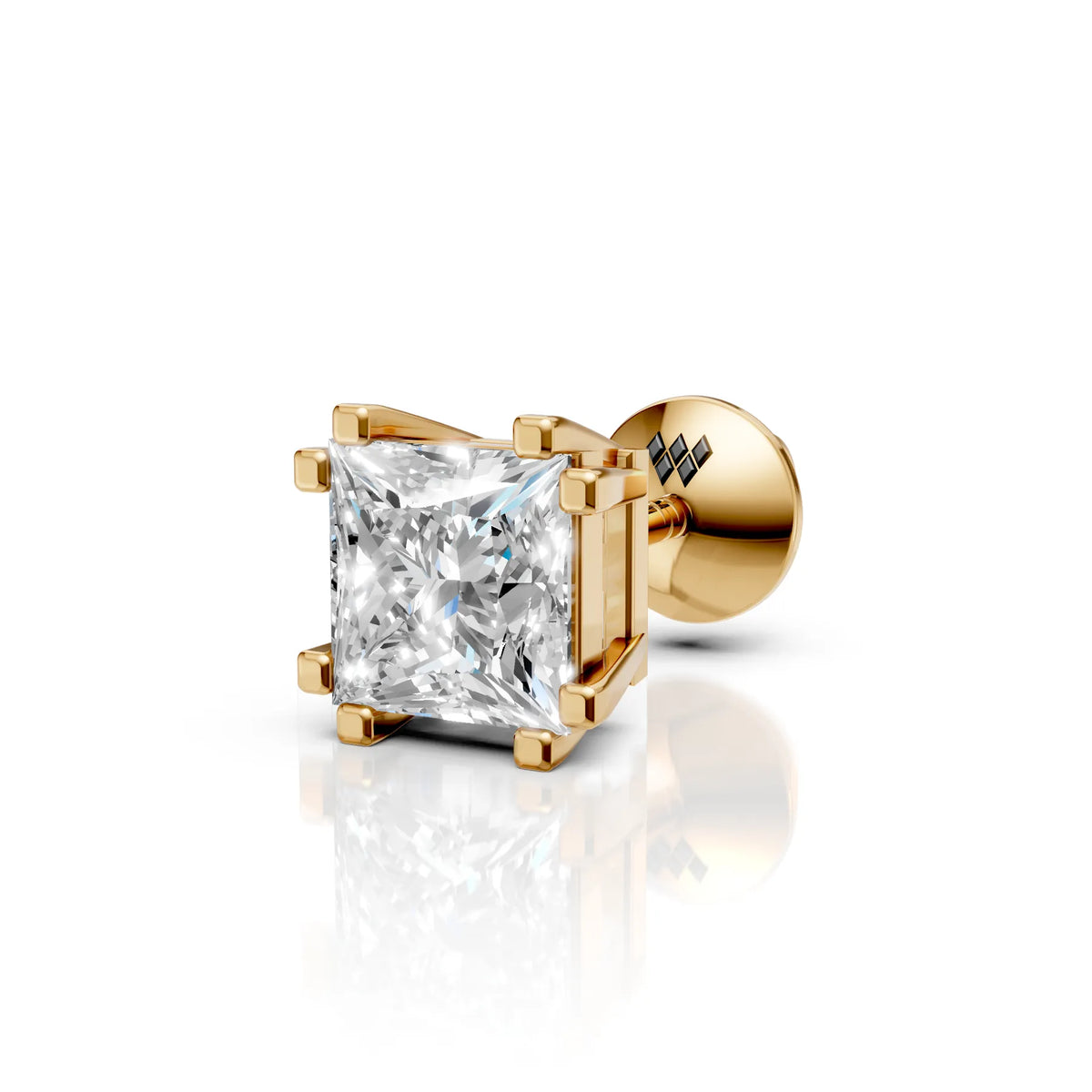 Princess Cut Eight Prong Diamond Stud (1 PC)