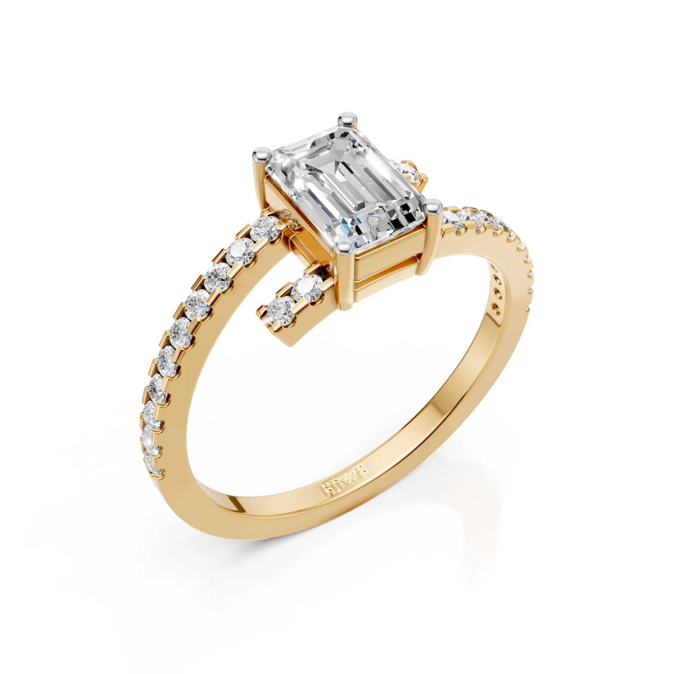 Emerald Cut Diamond Solitaire Ring