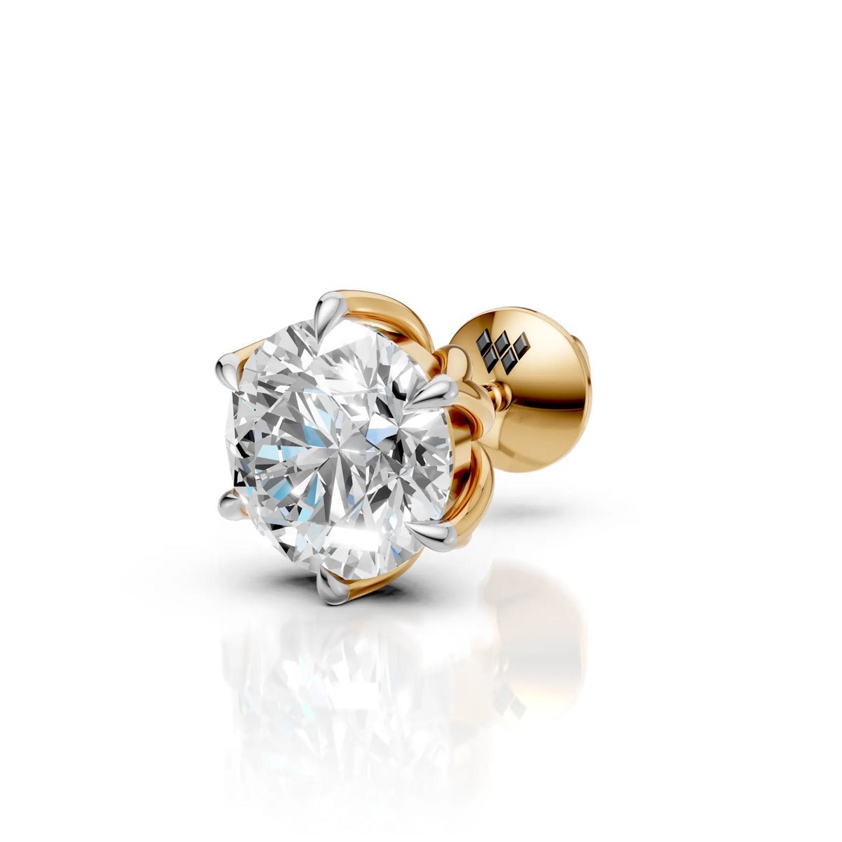 Classic Round Diamond Eight-Prong Stud