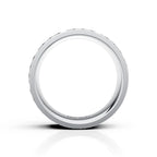 Iced Geometric Pattern Band Ring
