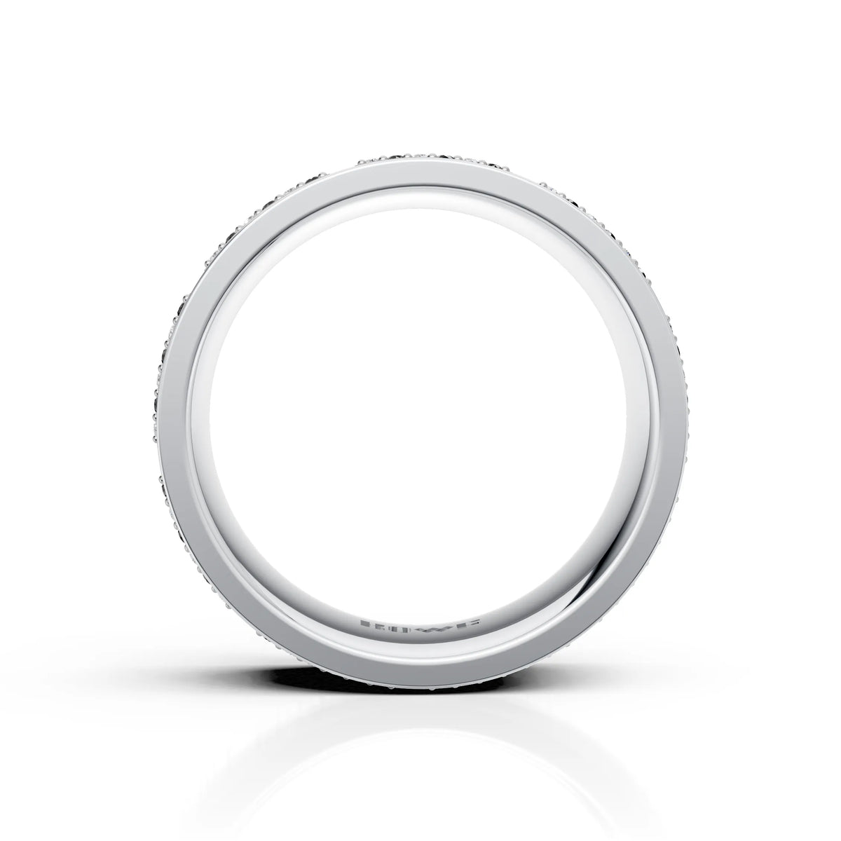 Iced Geometric Pattern Band Ring