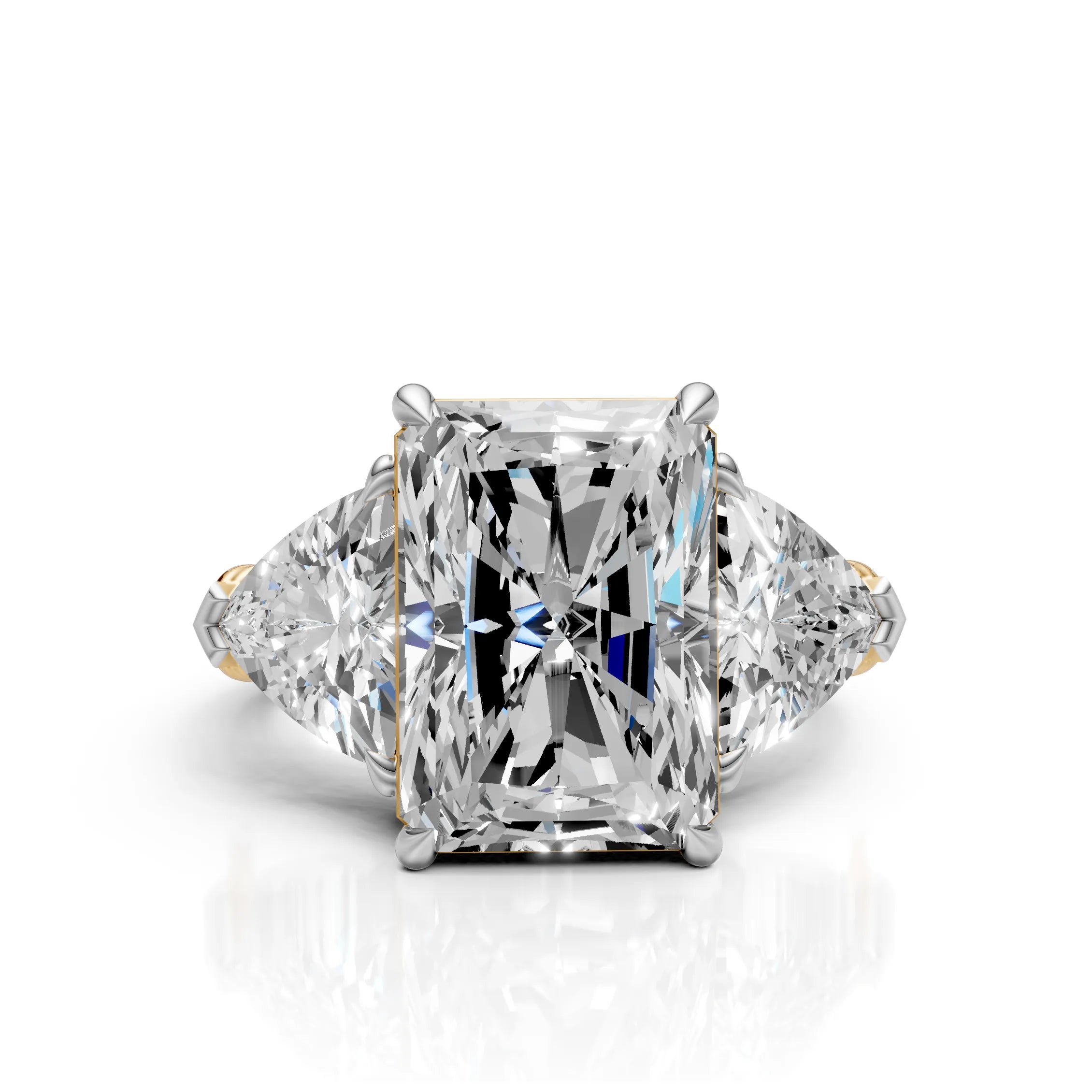 Princess Cut Three Stone Diamond Ring