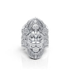 Antique Finish Hanuman Ring With “राम” Engraving