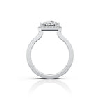 Round Halo Solitaire Ring