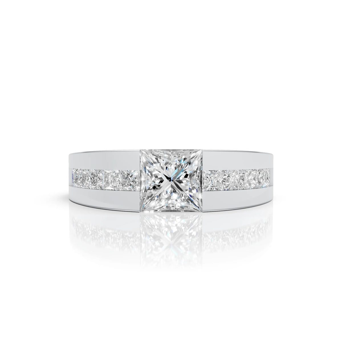 Elegant Princess-Cut Ring