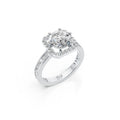 Round Halo Solitaire Ring