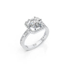 Round Halo Solitaire Ring