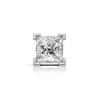 Princess Shaped Square Prong Setting Earring ( 1 PC )