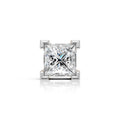 Princess Shaped Square Prong Setting Earring ( 1 PC )