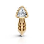 Trillion Cut Solitaire Diamond Huggie Bali