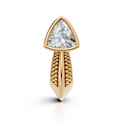 Trillion Cut Solitaire Diamond Huggie Bali