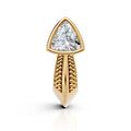 Trillion Cut Solitaire Diamond Huggie Bali