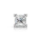 Princess Shaped Square Prong Setting Earring ( 1 PC )
