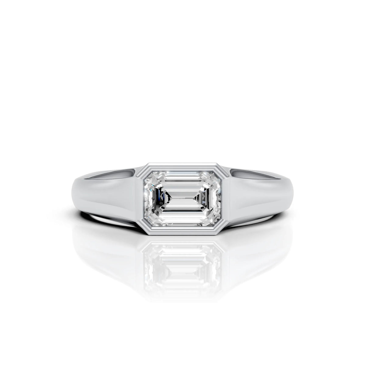 Emerald Cut Solitaire Ring