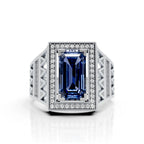Men's Royal CZ Blue Sapphire Ring