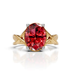 Modern Round Ruby Solitaire Ring
