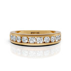 Channel Set Round Diamond Band Ring
