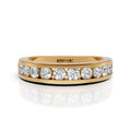 Channel Set Round Diamond Band Ring