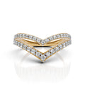 Modern Double Band Diamond Ring