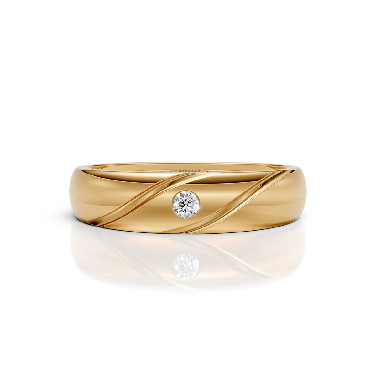 Round Solitaire Band Ring