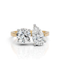 Dual-Stone Ring – Pear & Round Cut
