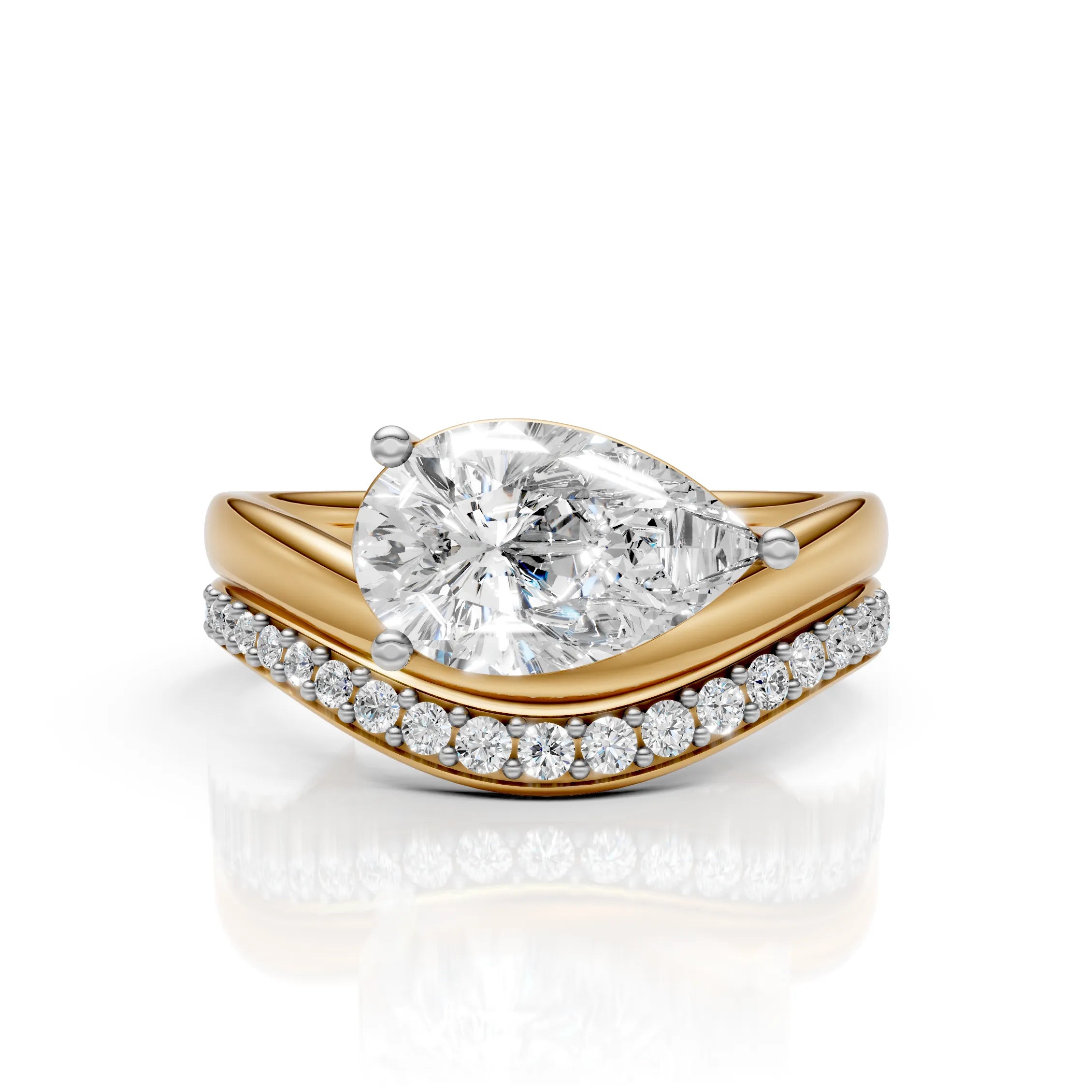 Infinity Twist Marquise Diamond Ring