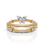 Modern Floral Diamond Ring