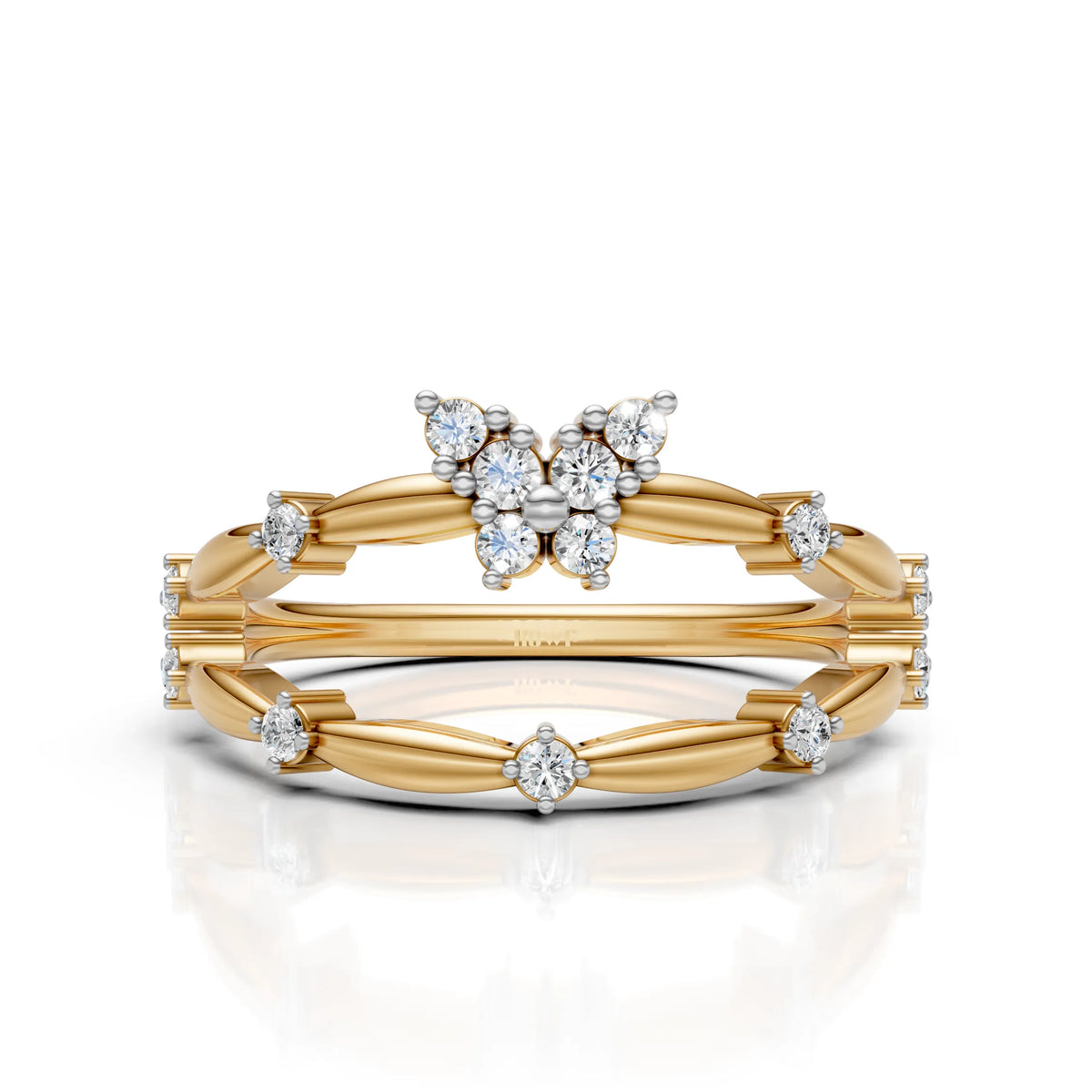 Modern Floral Diamond Ring