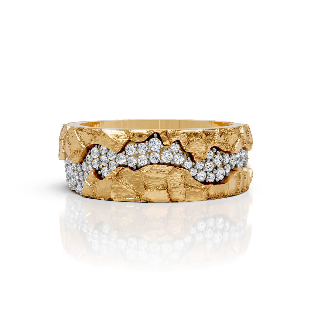 Textured Diamond Band Ring