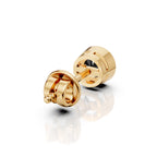 Round Black Bezel Stud ( 1 PC)