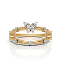 Modern Floral Diamond Ring